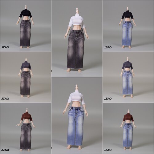 现货JZAO1/12兵人机娘娃衣弹力半袖T印花长裙TBLANT龙山蜗之壳SHF