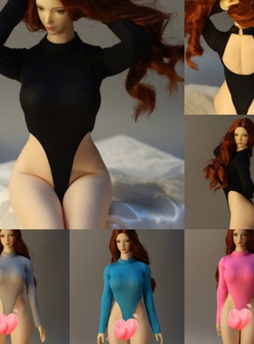 DMTOYS1/6兵人衣服女露背高叉泳装12寸tbl包胶女素体人偶服装模型