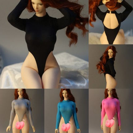 DMTOYS1/6兵人衣服女露背高叉泳装12寸tbl包胶女素体人偶服装模型