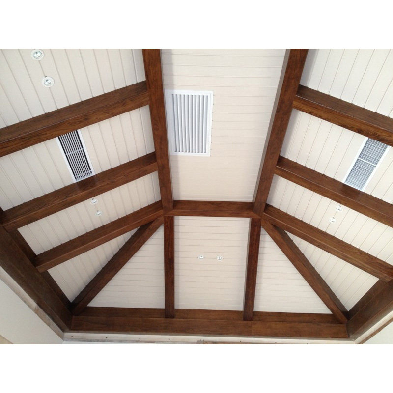 老榆木实木假梁空心梁餐厅吊顶假木梁装饰板材天花墙柱板造型定制