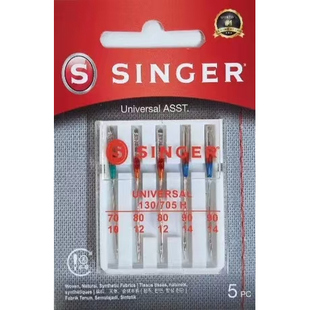 胜家家用电动缝纫机原装进口针织面料防跳机针包/5支