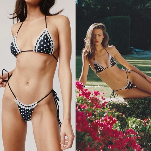 正品代购withjean波点比基尼泳衣