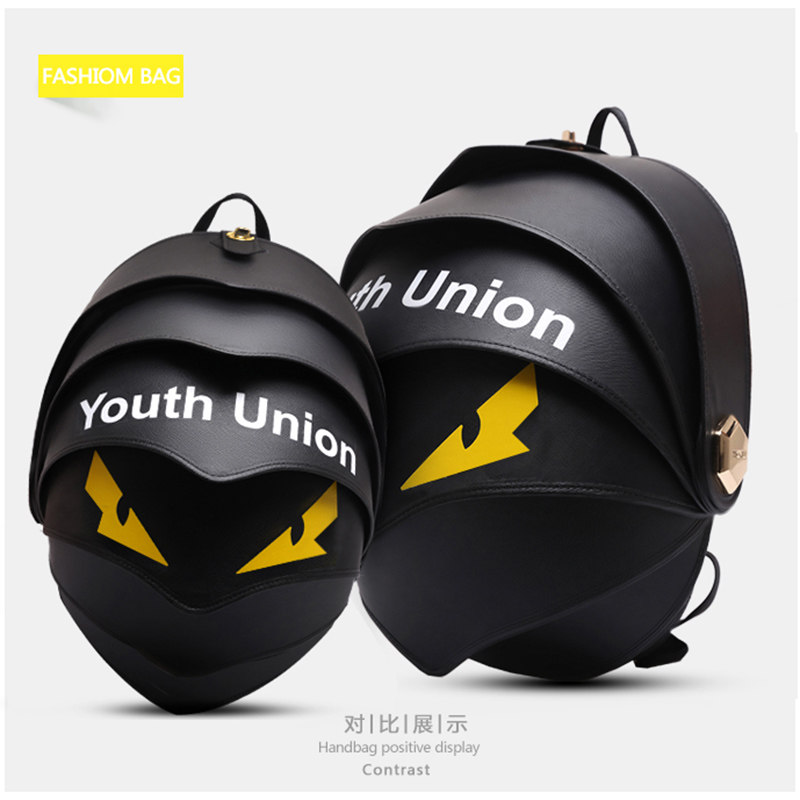 2021年新款甲壳虫背包 抖音网红女包男包双肩包个性骑行头盔背包