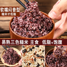 健身低脂三色糙米飯新米粗糧主食五谷雜糧組合代餐紫米孕婦粥5斤圖片