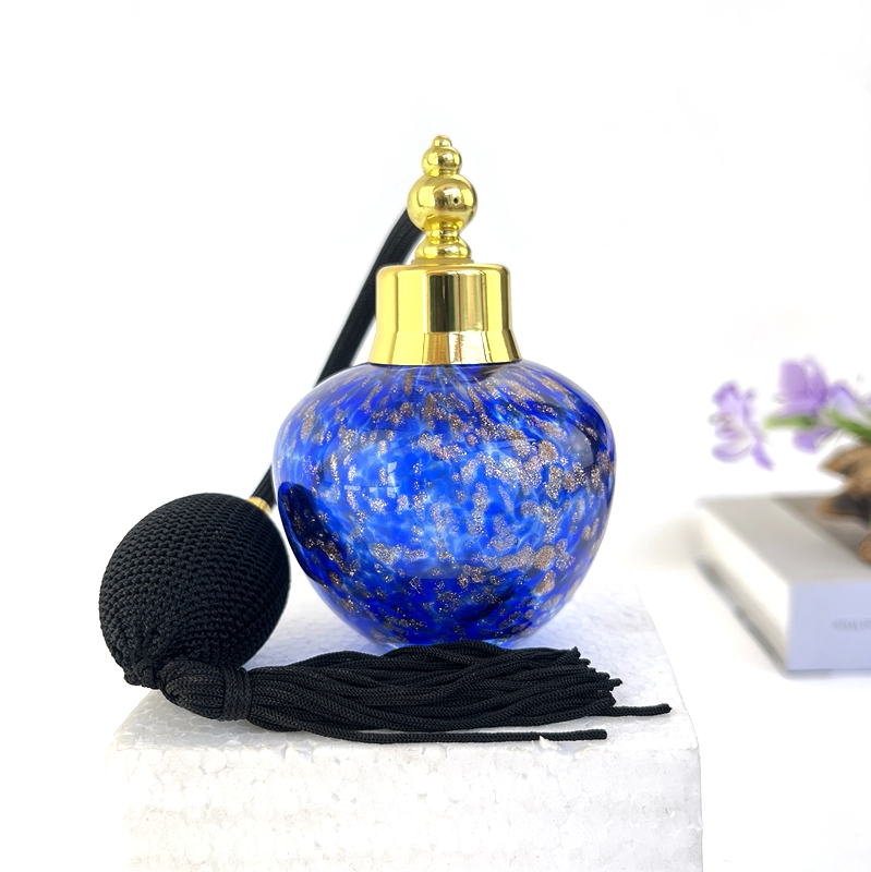 欧洲十九世纪复刻洒金气囊香水分装瓶60ml复古手持喷雾瓶补水神器