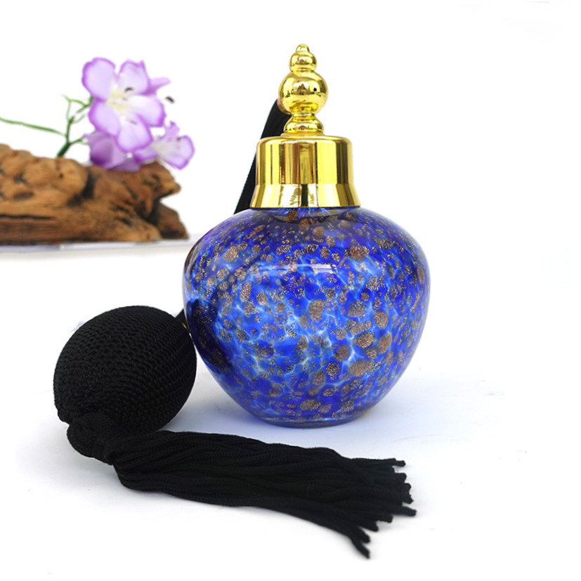 欧洲十九世纪复刻洒金气囊香水分装瓶60ml复古手持喷雾瓶补水神器