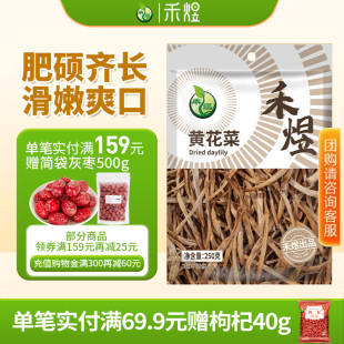 禾煜黄花菜金针菜南北干货煲汤烧肉配料 250g金针菜食材火锅凉拌