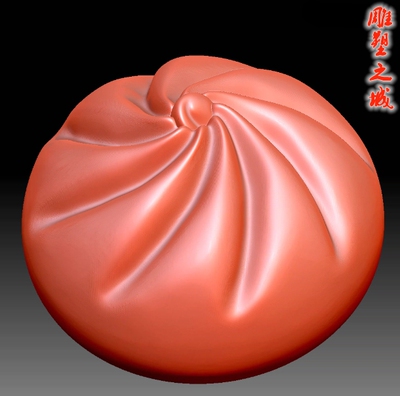 三维立体图3D打印雕刻图stl圆雕图    9805包子蒸蒸日上