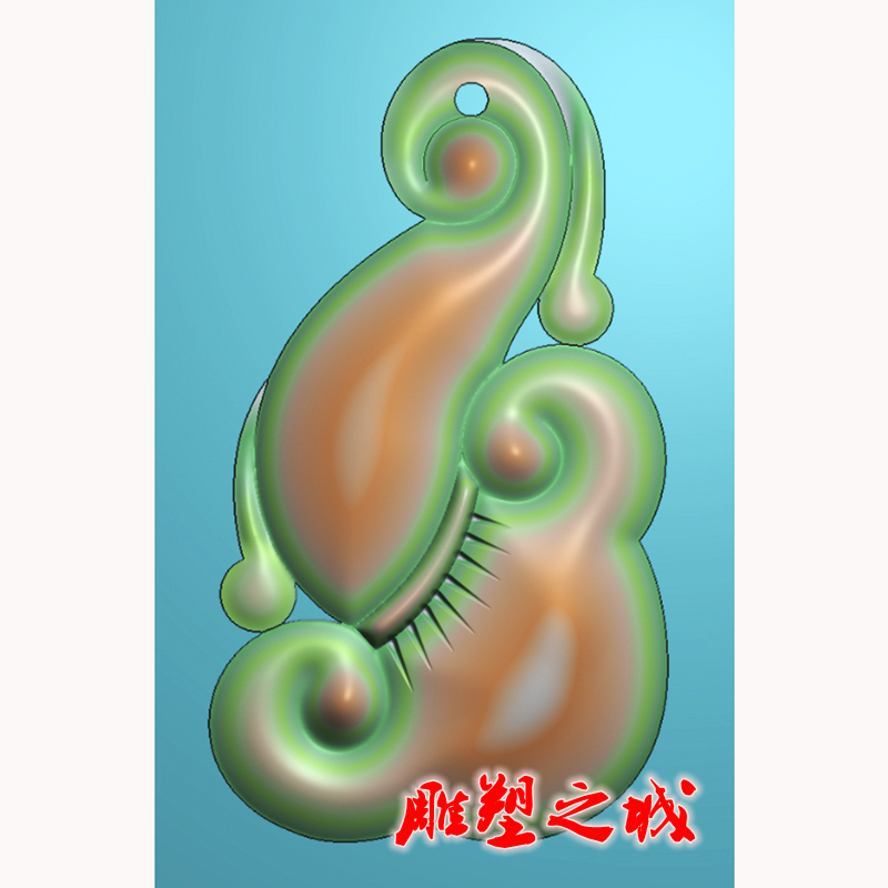 精雕图灰度图浮雕图jdp/bmp福豆如意挂件  玉雕吉祥灵芝