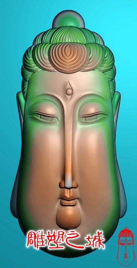 精雕图 灰度图 浮雕图 抽象观音佛头