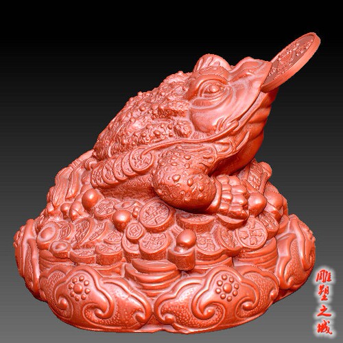 圆雕图三维图STL雕刻素材3D打印立体图精雕    招财金蟾  70