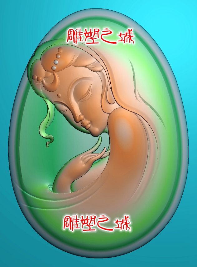 精雕图 灰度图 浮雕图 电脑雕刻图 仕女头肖像9