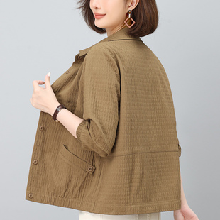 2026新款 衬衫 爆款 上衣薄款 外套 中年妈妈休闲洋气减龄长袖 衬衣女款