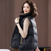 羽绒马甲女秋冬外穿2025新款 高端洋气轻薄白鸭绒内胆保暖背心马夹
