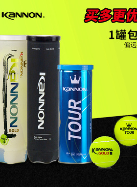 康龙Kannon金冠网球4只罐装泰国产专业耐打训练比赛球黑罐白罐