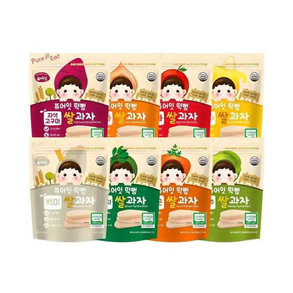 满158包邮 满2件打折韩国儿童零食naver 米饼30g