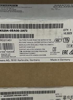 议价6GK5204-0BA00-2AF2产品XF204电气交换机6GK52040BA002AF2