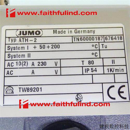 议价JUMO 60000187 久茂全新温度感测器 603021/02 ATH-2 200度