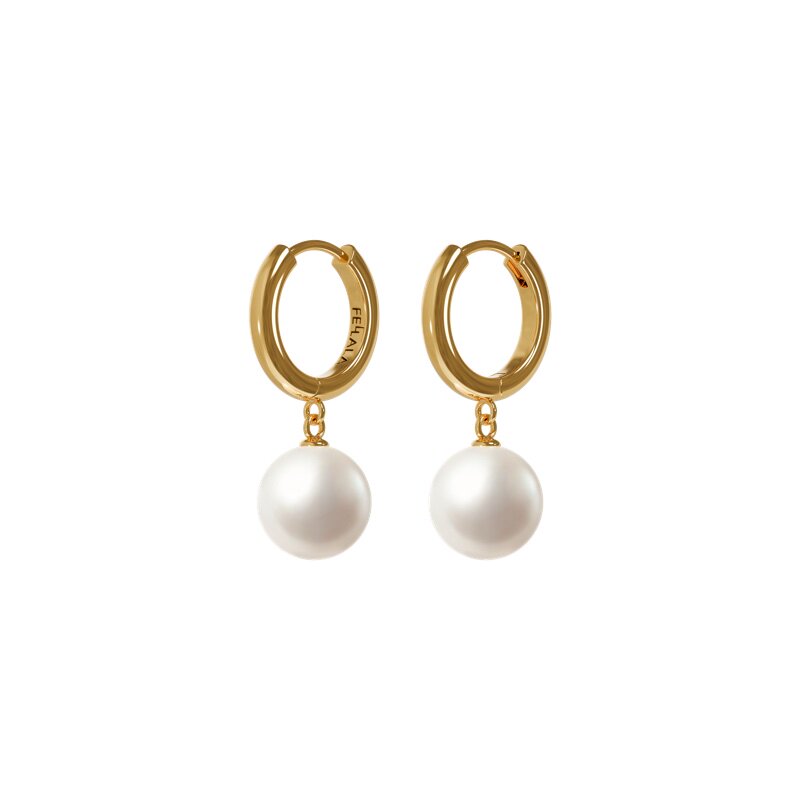 Fellala/翡拉拉「简珍珠」时尚优雅耳环轻奢简约耳饰