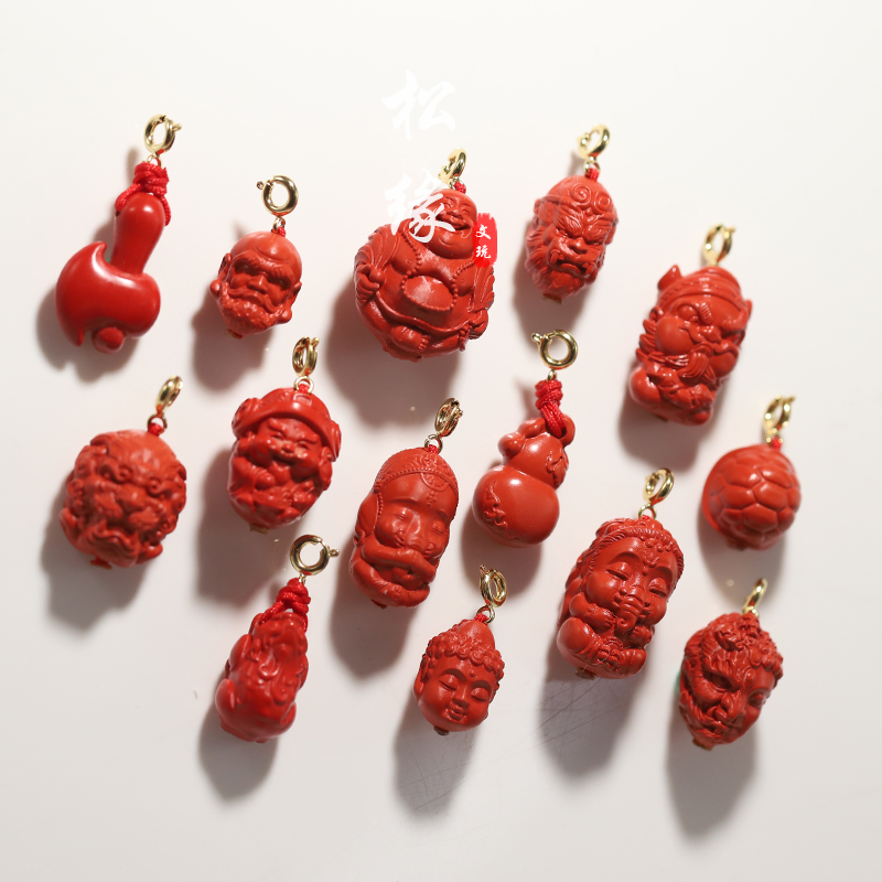 朱砂文玩手串配饰貔貅提溜小挂件