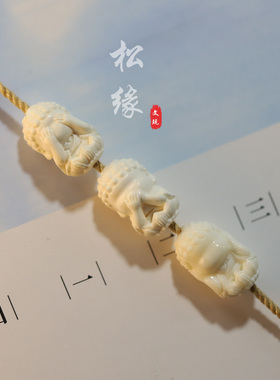 猛犸象牙四不佛雕刻件无相佛配饰