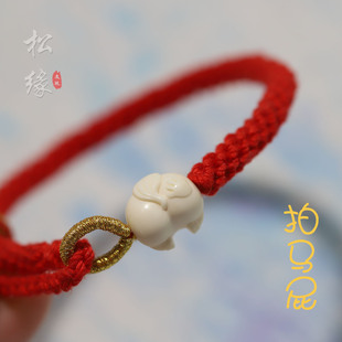 天然猛犸牙配饰马上有钱雕刻件生肖马配件2026马年本命年小马唐马