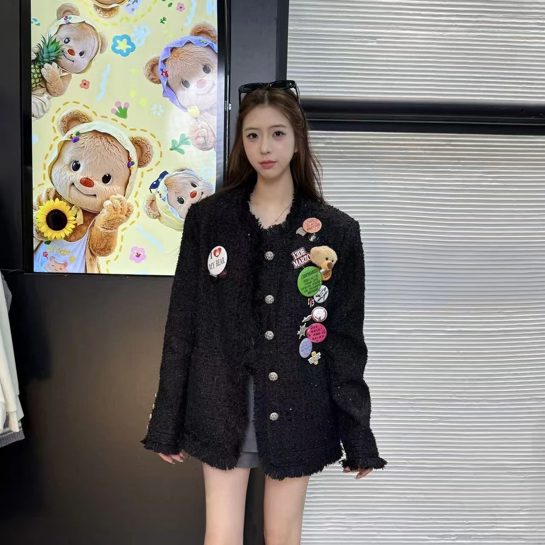 13D小熊E秋季新款徽章开衫外套