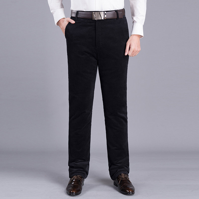 羽绒裤男鹅绒加厚灯芯绒爸爸中老年保暖高腰大码休闲外穿直筒棉裤,男装,羽绒裤,淘宝优惠券,粉丝福利购,淘宝优惠卷