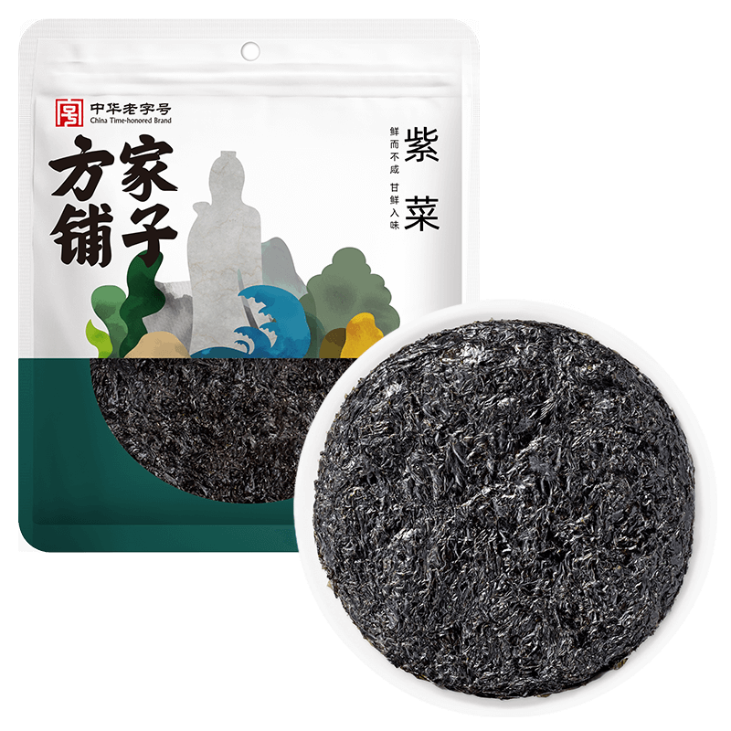 方家铺子中华老字号 圆饼紫菜海鲜干货虾皮紫菜汤福建特产50g/袋 水产肉类/新鲜蔬果/熟食 紫菜/海苔 原图主图