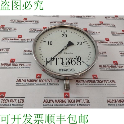 原装供应Bourdon SS 316 压力表 0 – 40 公斤/平方米 7J-2974