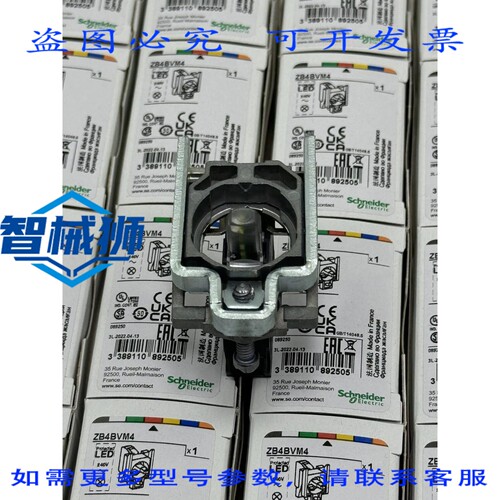 原装供应 ZB4BVM4 带本体环的灯座，内置 LED，10 个装