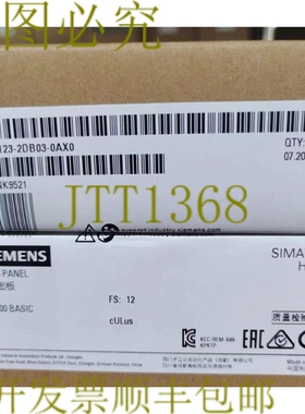 原装供应6AV2 123-2DB03-0AX0 Simatic HMI KTP400 基本面板 6AV2