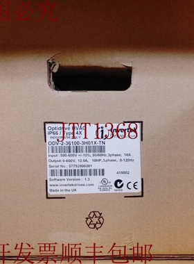 原装供应INVERTEK ODV-2-36100-3H01X IP66 / TYPE4X 10 3PH 600V