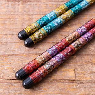 日本原装进口筷子火树银花手工实木尖头筷子日式家用防滑单人装