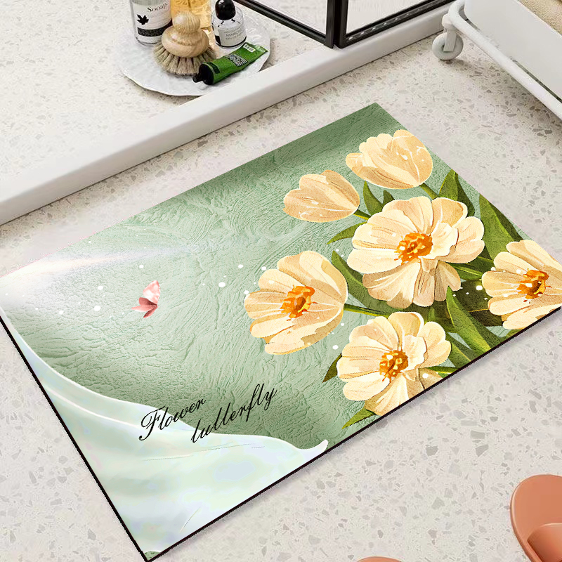 思柯依软硅藻泥地垫吸水防滑速干