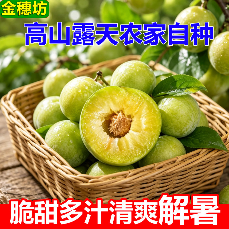 农家自种清脆李不打药不打蜡天然鲜果孕妇小孩放心吃脆甜多汁水果
