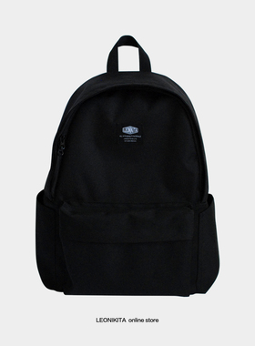 LEONIKITA 城市户外极简中性通勤大容量纯色防水电脑包双肩包