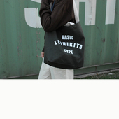 简约纯色基本款 LEONIKITA 春夏新品 印花单肩帆布包