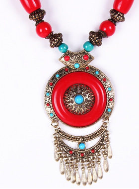 时尚百搭波西米亚吊坠宝石民族风
