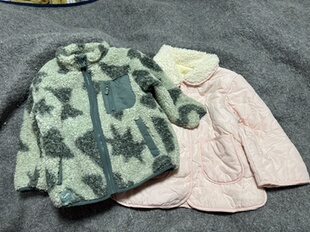 外贸原单秋冬宝宝羊羔毛棉服外套儿童加绒上衣棉服