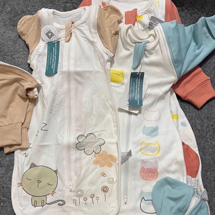 外贸原单夏季宝宝空调房防惊跳投降状安全感襁褓两用睡袋