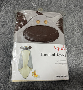 外贸原单宝宝毛巾双层厚实纯棉吸水不掉毛浴巾连帽浴巾毛巾料包巾