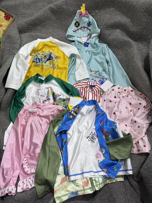 外贸原单日单儿童防晒衣男女童防晒长袖泳衣上衣外套运动服