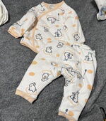 套装 外贸原单秋冬新生儿婴幼儿夹棉保暖套装 和尚衣开裆裤 棉服