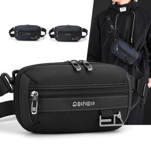 骑士胸包男户外运动斜挎手机包腰包多功能休闲防水机车摩旅骑行包