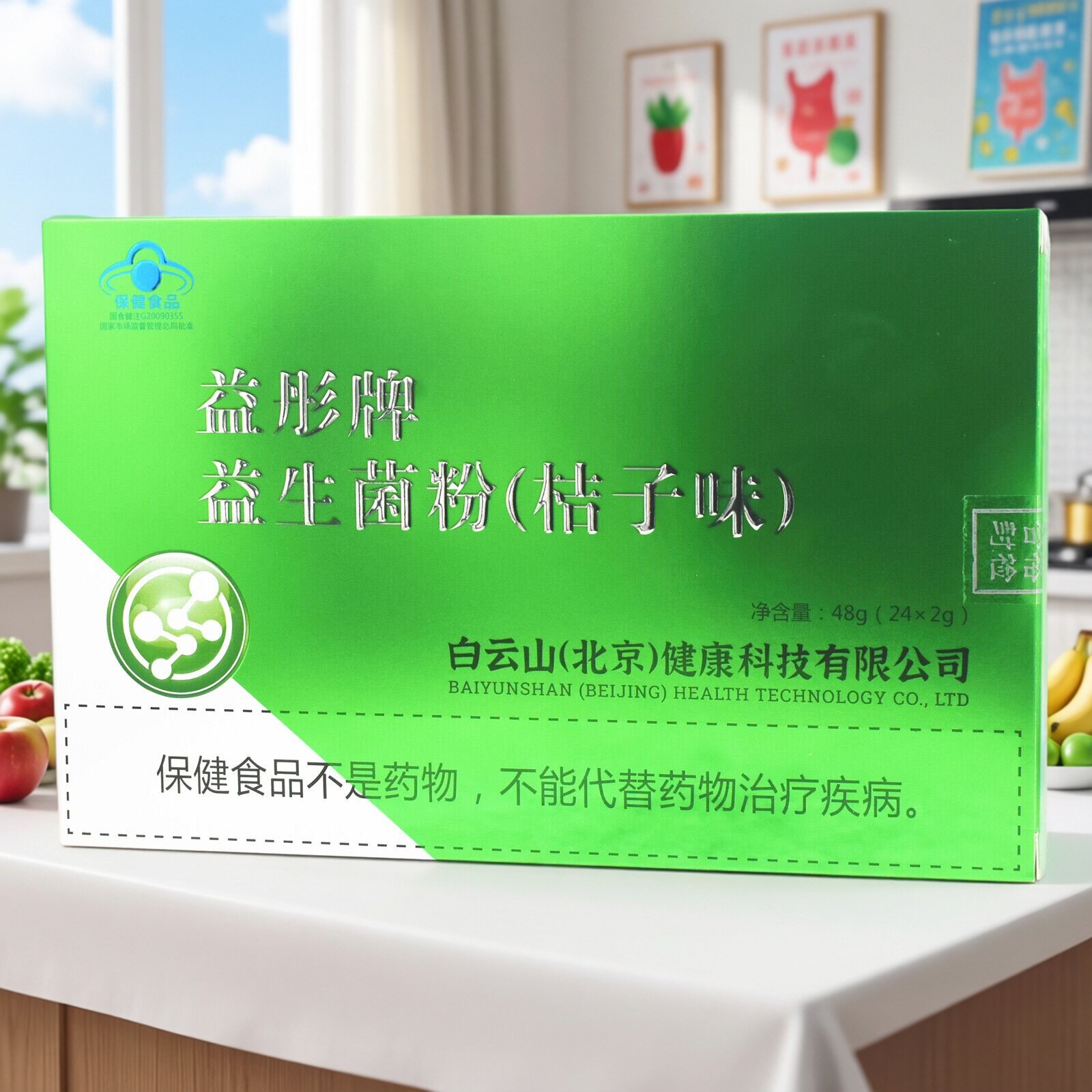益彤牌益生菌粉桔子口味24袋原名白云山和黄医药益生菌粉免疫力