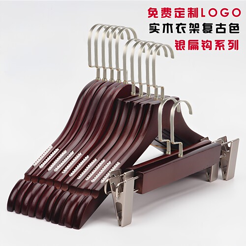 服装店童装实木衣架木质防滑衣挂