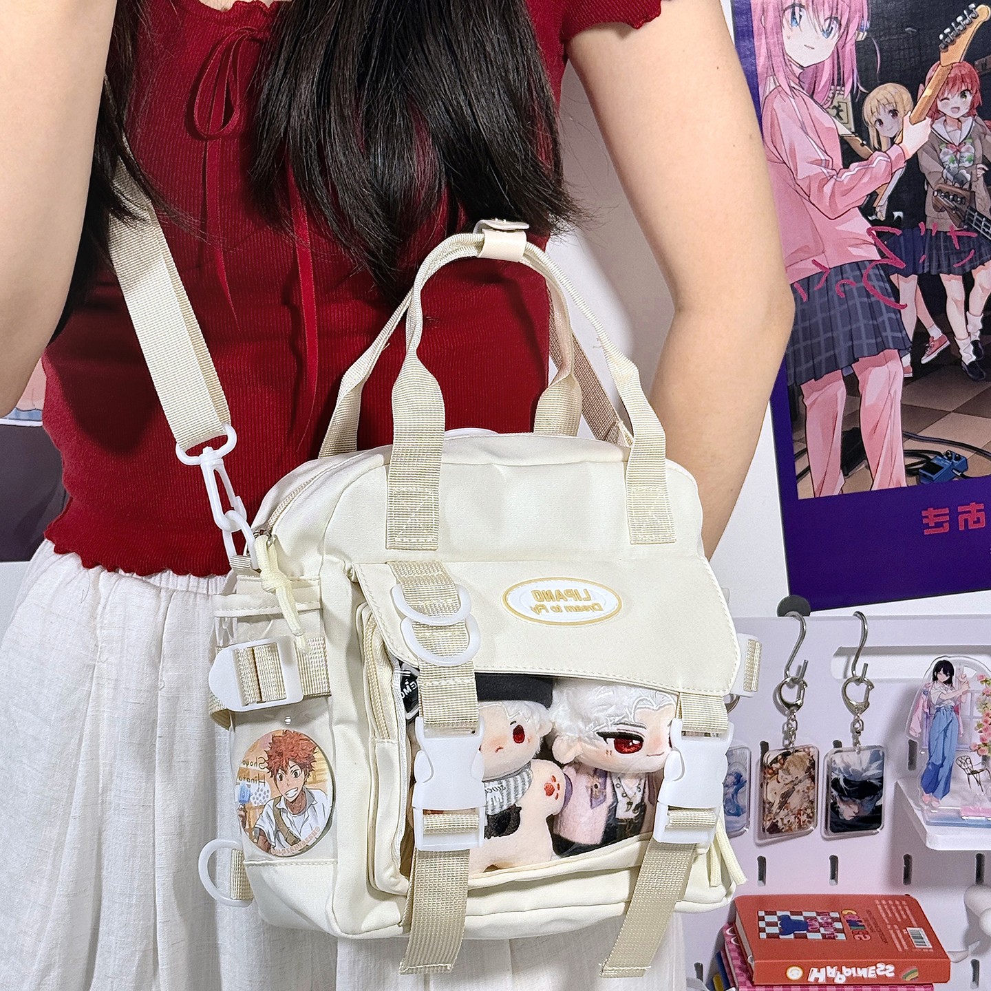 基础款日常小食量3way百搭痛包二次元10cm娃包原创单肩斜挎双肩包