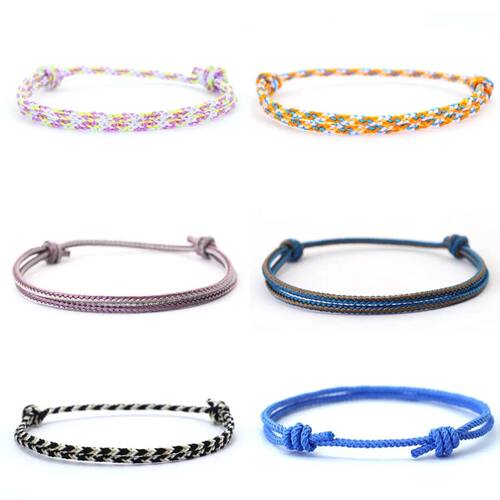 Minimalist Handwoven Rope Bracelet Unisex Sliding