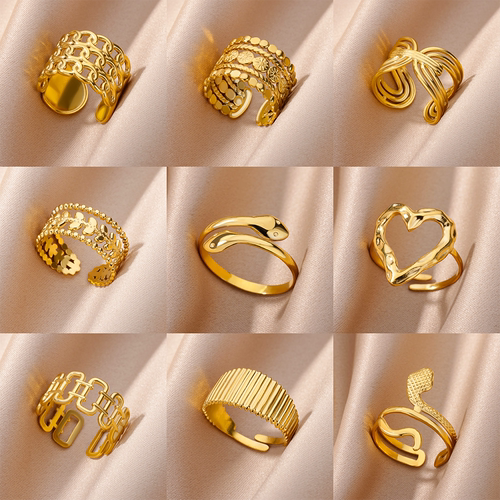 Stainless Steel Rings for Women Jewelry Accessories Simple